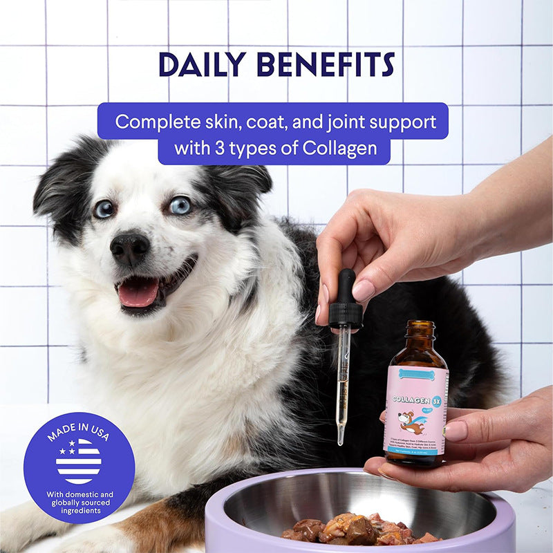 Pet Liquid Collagen Dog and Cat Skin Coat Supplement